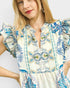 Cerulean Ruffle Sleeve Mini Dress