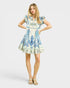 Cerulean Ruffle Sleeve Mini Dress
