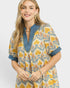 Marigold Floral Cotton Mini Dress