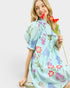 Seafoam Floral Ruffle Mini Dress