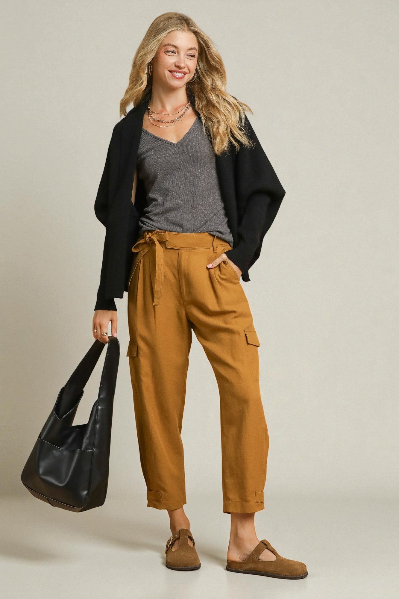 Black Cocoon Open Front Cardigan