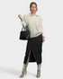 Ivory Ribbed V-Neck Sweater Vest