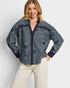 Navy Bandana Print Button Down Shirt