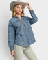 Dusty Blue Bandana Print Button Down Shirt