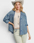Dusty Blue Bandana Print Button Down Shirt