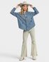 Dusty Blue Bandana Print Button Down Shirt