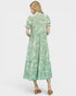 Sage Paisley Tiered Midi Dress