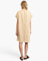 Pastel Yellow Plaid Peace-Sign T-Shirt Dress