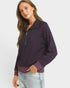 Navy & Pink Dot Quarter Zip Pullover