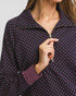 Navy & Pink Dot Quarter Zip Pullover