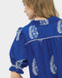 Royal Blue Boho Print Blouse
