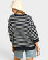 Navy Stripe Cotton Sweater