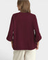 Merlot Soft Knit Elbow Sleeve Top