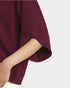Merlot Soft Knit Elbow Sleeve Top