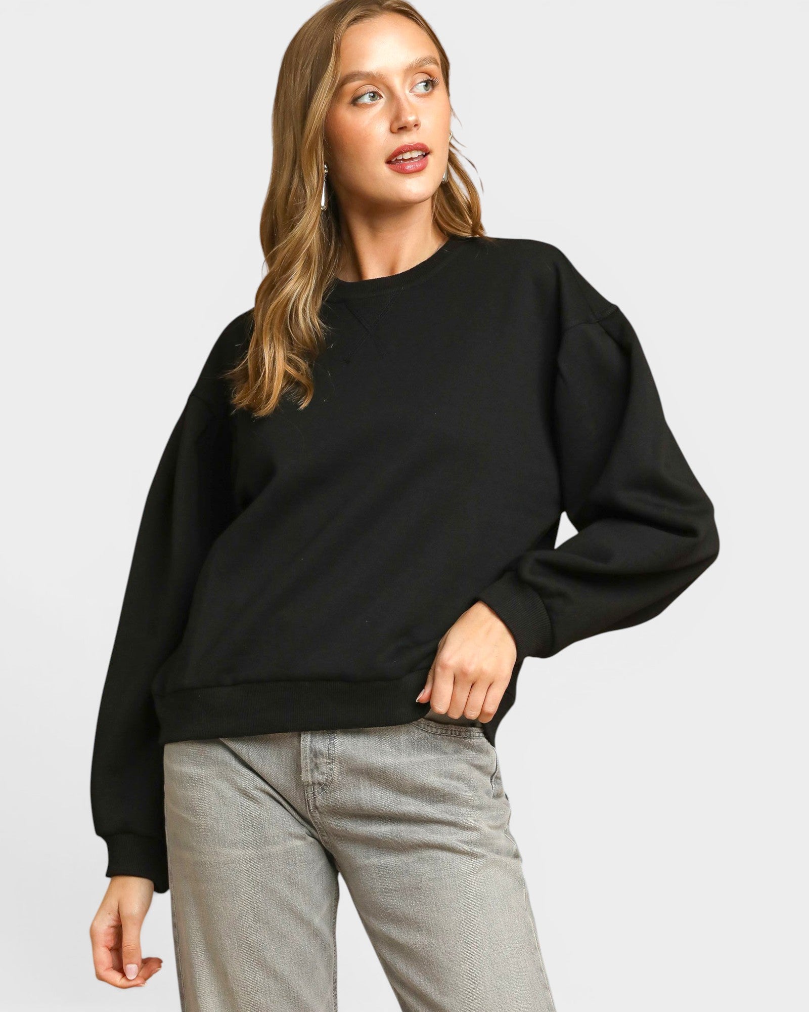 Black Relaxed Sweatshirt