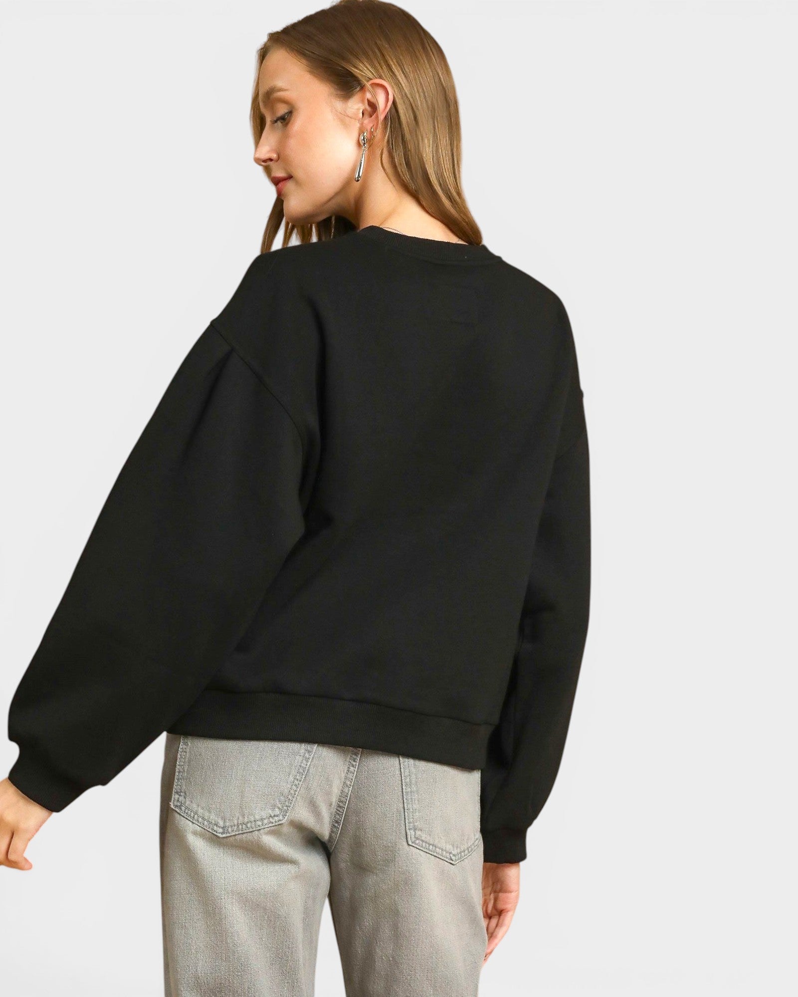 Black Relaxed Sweatshirt