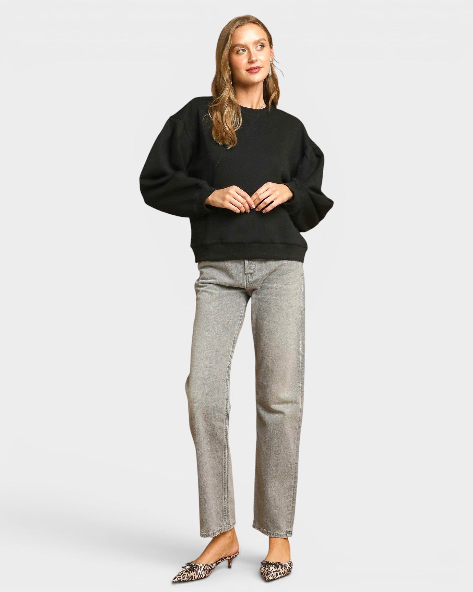Black Relaxed Sweatshirt