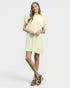 Cream Flutter Sleeve Mini Dress