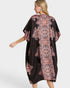 Black Paisley Satin Kimono