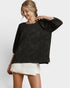 Black Satin Puff Sleeve Top
