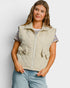 Stone Embroidered Bow Quilted Vest