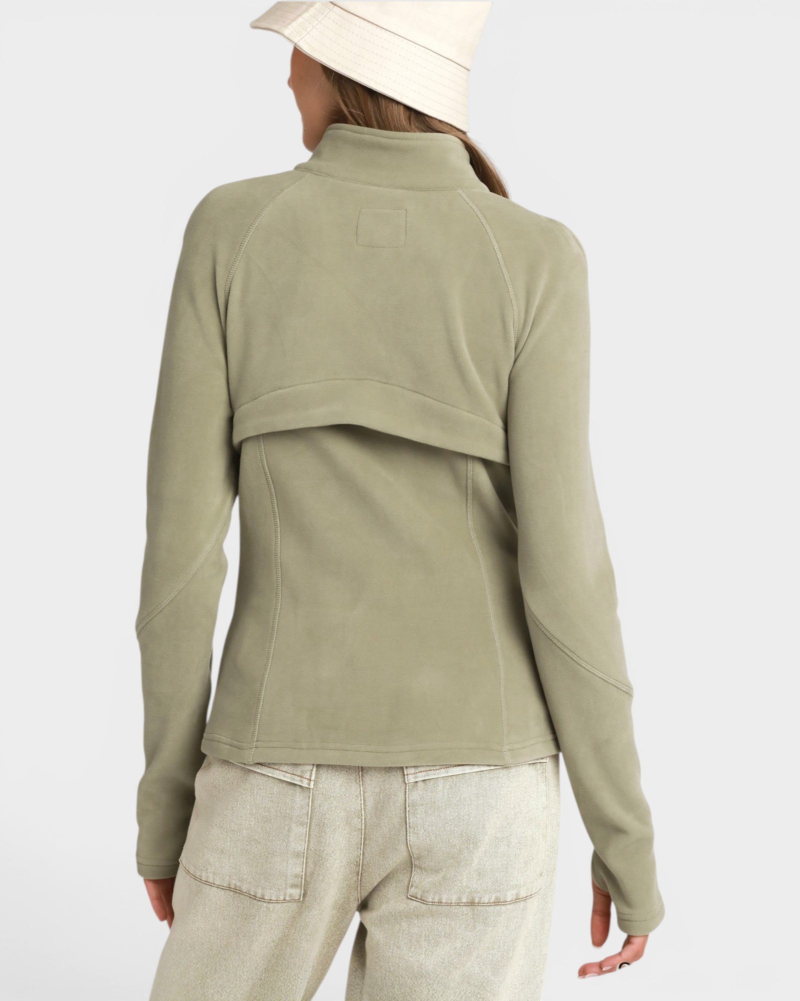 Olive Zip Front Active Jacket