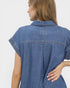 Medium Wash Denim Midi Dress