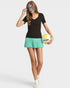 Black PulseKnit V-Neck Active Top