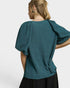 Teal Textured Puff Sleeve Top