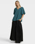 Teal Textured Puff Sleeve Top