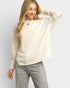 Ivory Textured Leaf Long Sleeve Top