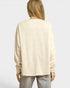 Ivory Textured Leaf Long Sleeve Top