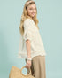 Cream Embroidered Trim Blouse