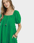 Kelly Green Tiered Midi Dress