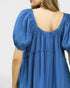 Denim Blue Tiered Midi Dress