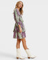 Mint & Lavender Tie-Dye Mini Dress