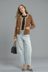 Cocoa & Taupe Contrast Trim Cardigan