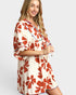 Rust Floral Mini Dress