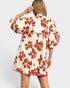 Rust Floral Mini Dress