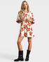 Rust Floral Mini Dress
