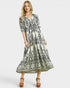 Black & Ivory Paisley Border Maxi Dress