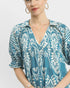 Teal & Ivory Paisley Border Maxi Dress