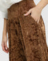 Chocolate Velvet Wide Leg Pants