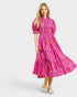 Peony Smocked Ruffle Midi Dress