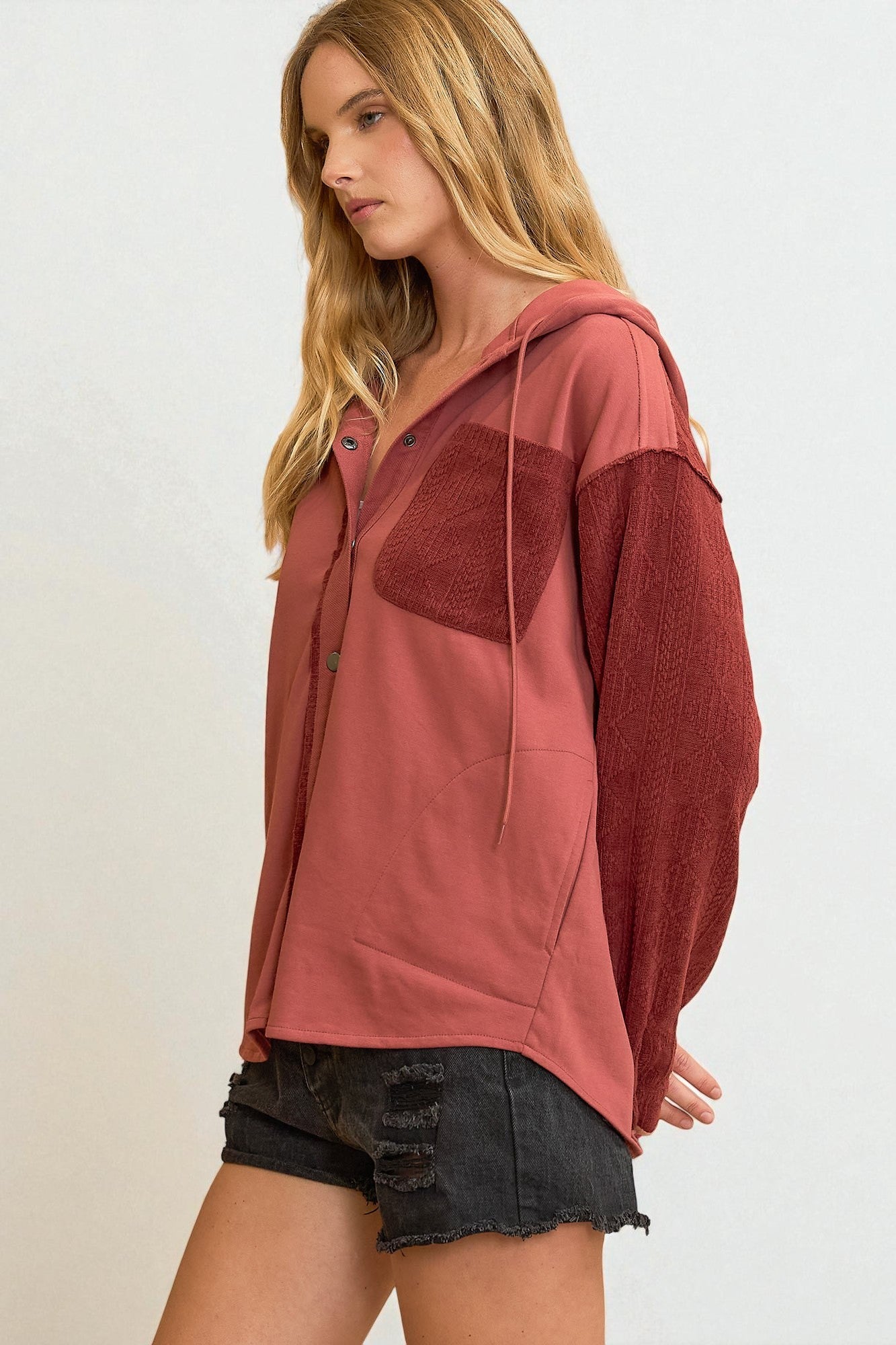 Clay Hooded Snap Front Shirt