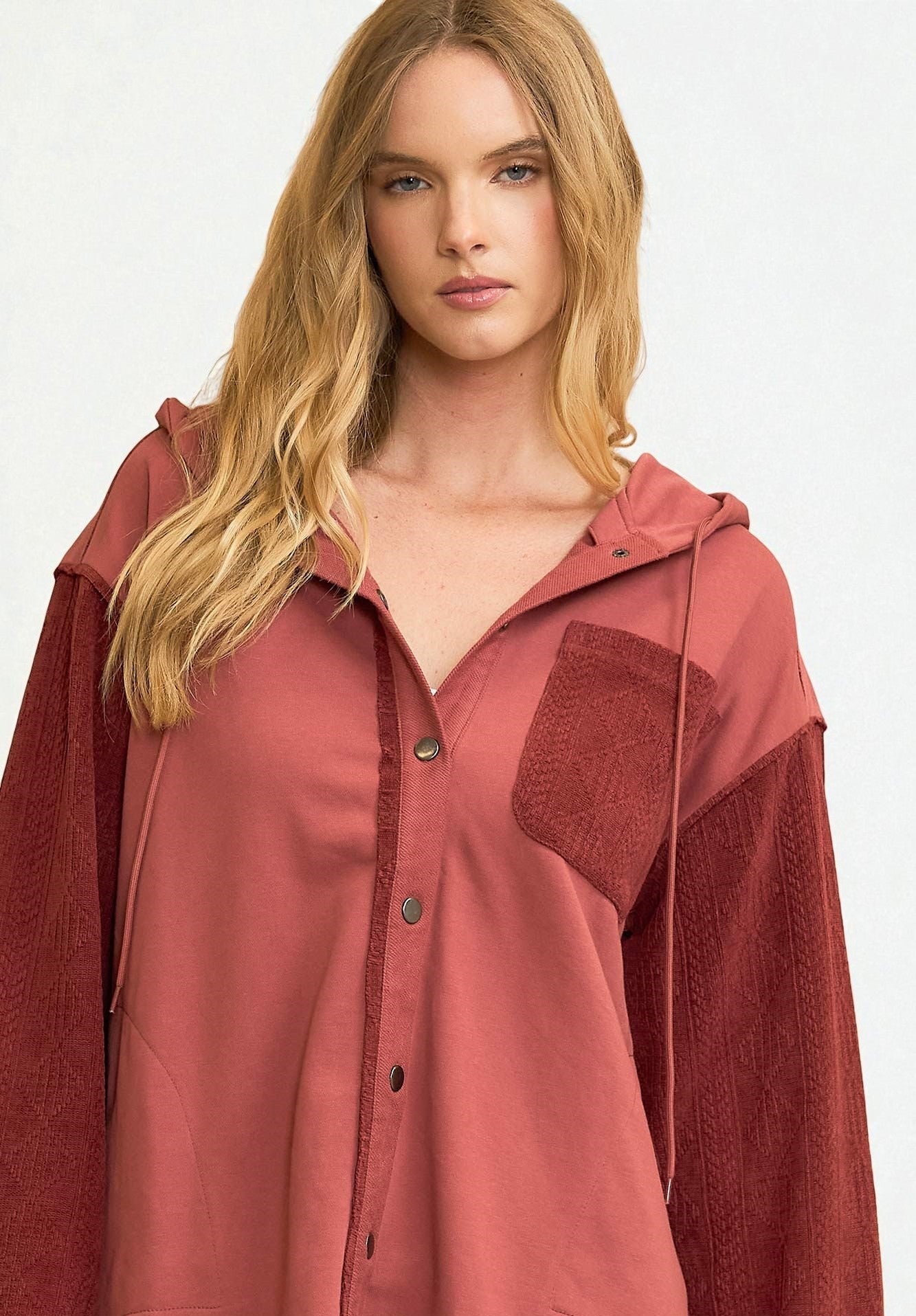Clay Hooded Snap Front Shirt