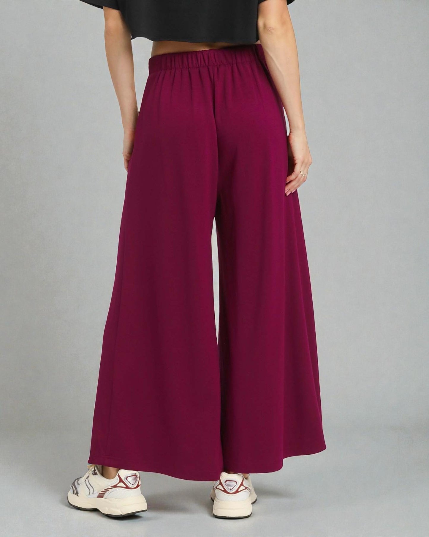 Berry Wide Leg Palazzo Pants