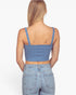 Denim Blue Seamless Cable Knit Brami