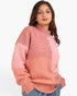 Pull à col montant et blocs de couleurs en rose 