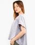 Denim Blue Washed Short Sleeve Top